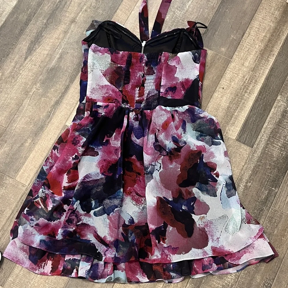 Guess Black Satin Dress with Zipper - Picture 8 of 10